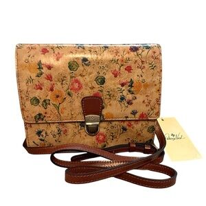 Patricia Nash Prairie Rose Floral Leather Crossbody Bag, Locri Purse, NWT